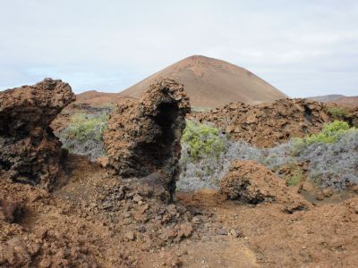 Lavafelder in der Sullivan Bay, Insel Santiago, Galapagos. Eine Wanderung wie auf einem anderen Plan