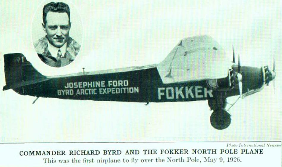 Byrd machte in der Presse Schlagzeilen. Später verlegte er seine Interessen in die Antarktis. Auf seiner 1. Antarktisexpedition (1928–1930) gelang ihm am 28./29. November 1929 mit seinem 3-motorigen Flugzeug «Floyd Bennett» der erste Überflug und die Umrundung des Südpols.