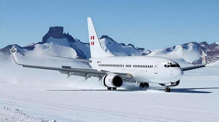 Schweizer Airline fliegt in die Antarktis