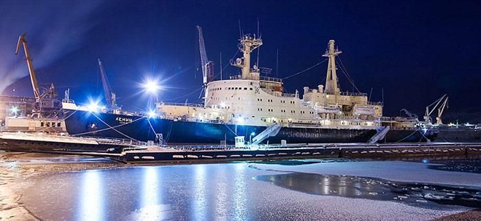 Polarnacht in Murmansk